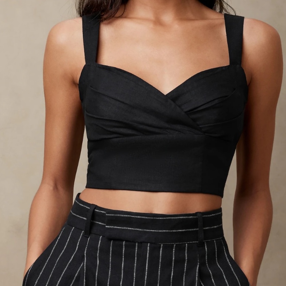 Linen Crop Top